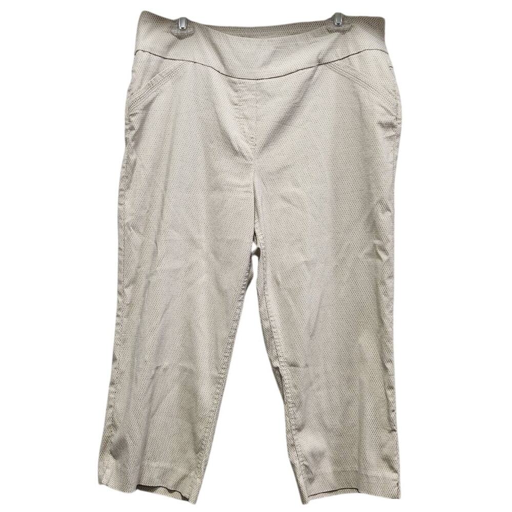 Westbound Beige Stretchy Pull-On Cropped 2-Pockets Dress Pants Size 16